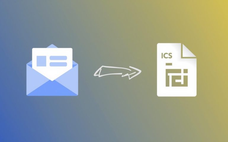 Organizer sending calendar invitations using Let’s Calendar to simplify event scheduling with ICS files
