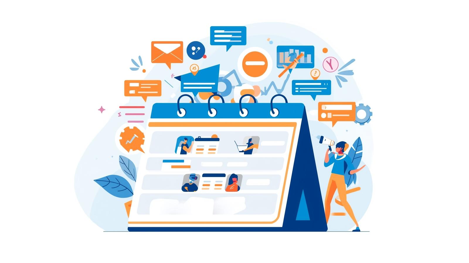 E-commerce event calendar invites with attendees engaging in a live online session