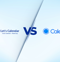 Comparison of Let’s Calendar and Calendly showing scheduling features, bulk invite tools, and automation options.