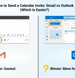 Gmail vs Outlook calendar invite comparison for mass calendar distribution and professional meeting scheduling