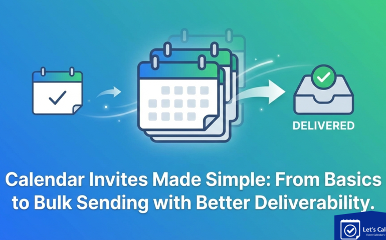Bulk sending of calendar invites for meetings and events