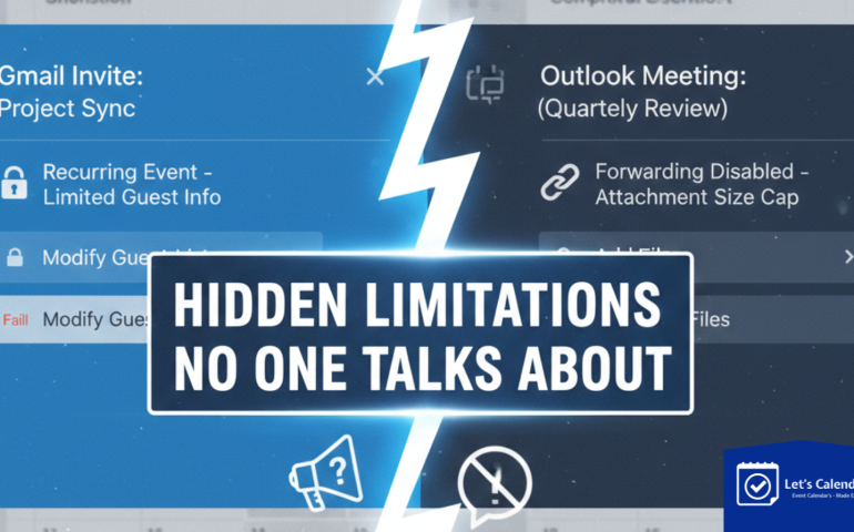 Hidden limitations of Gmail & Outlook calendar invites affecting event visibility and syncing