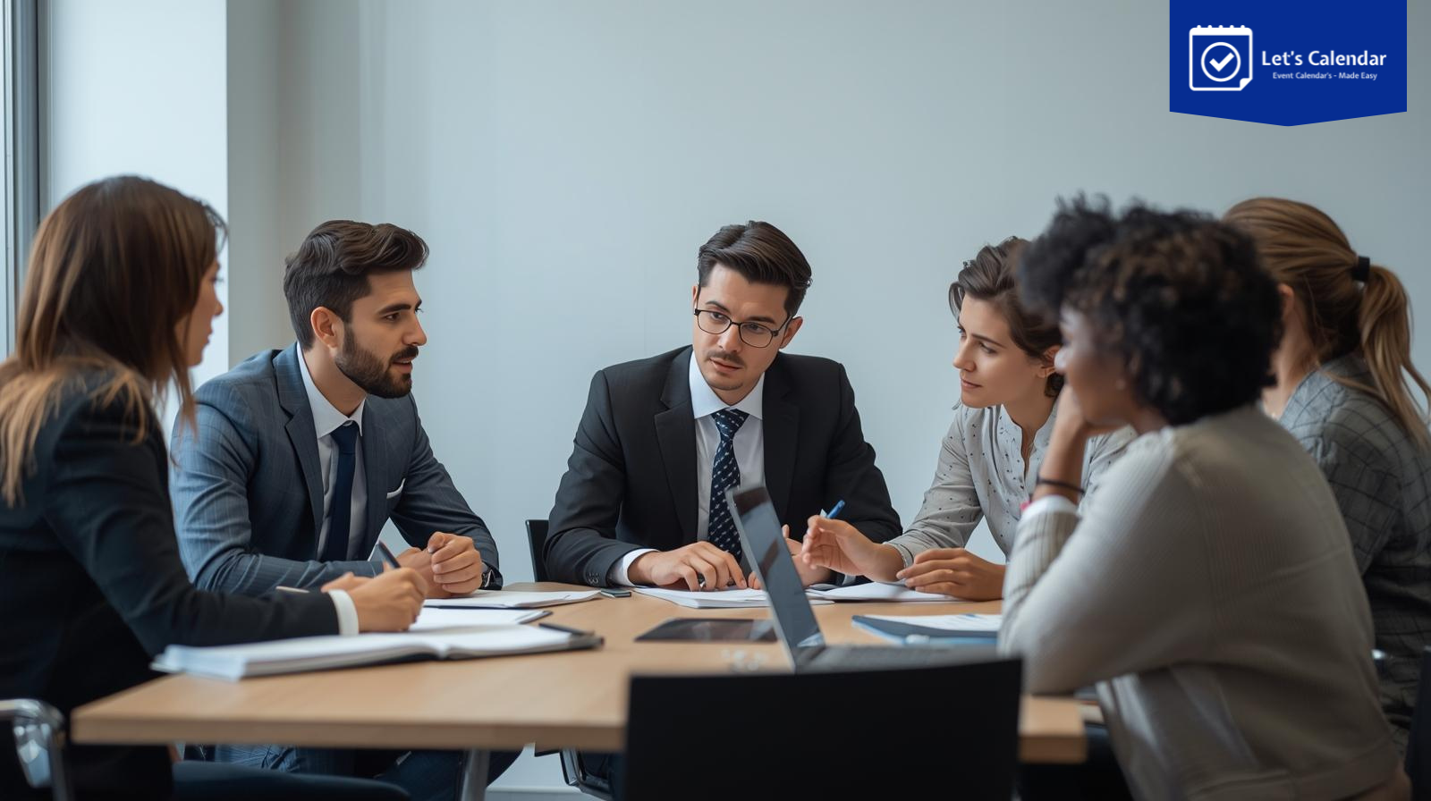 Appointment scheduling dashboard showing multiple participant availability on shared calendar