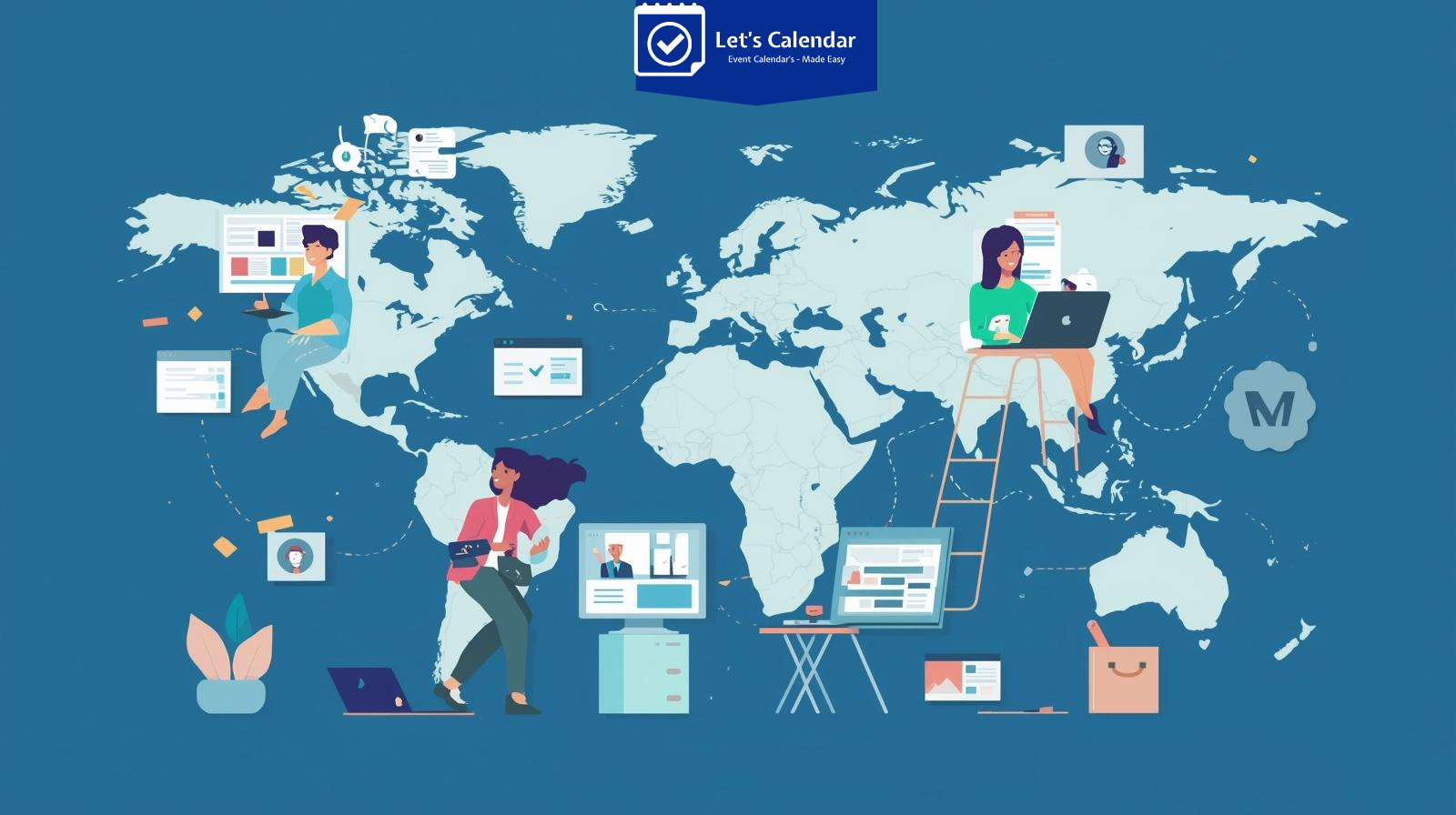 Remote team using scheduling practices and calendar invites to manage meetings and collaboration effectively