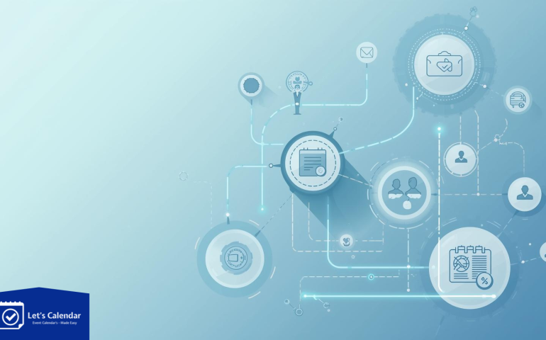 Event automation workflow for conferences, webinars, and meetings without coding