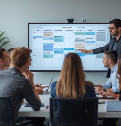 Calendar automation dashboard showing automated meeting scheduling and bulk calendar invitations for webinars and conferences.