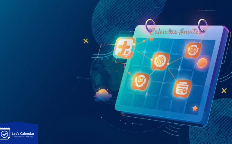Automation scheduling for meetings and events with calendar invites and workflow management