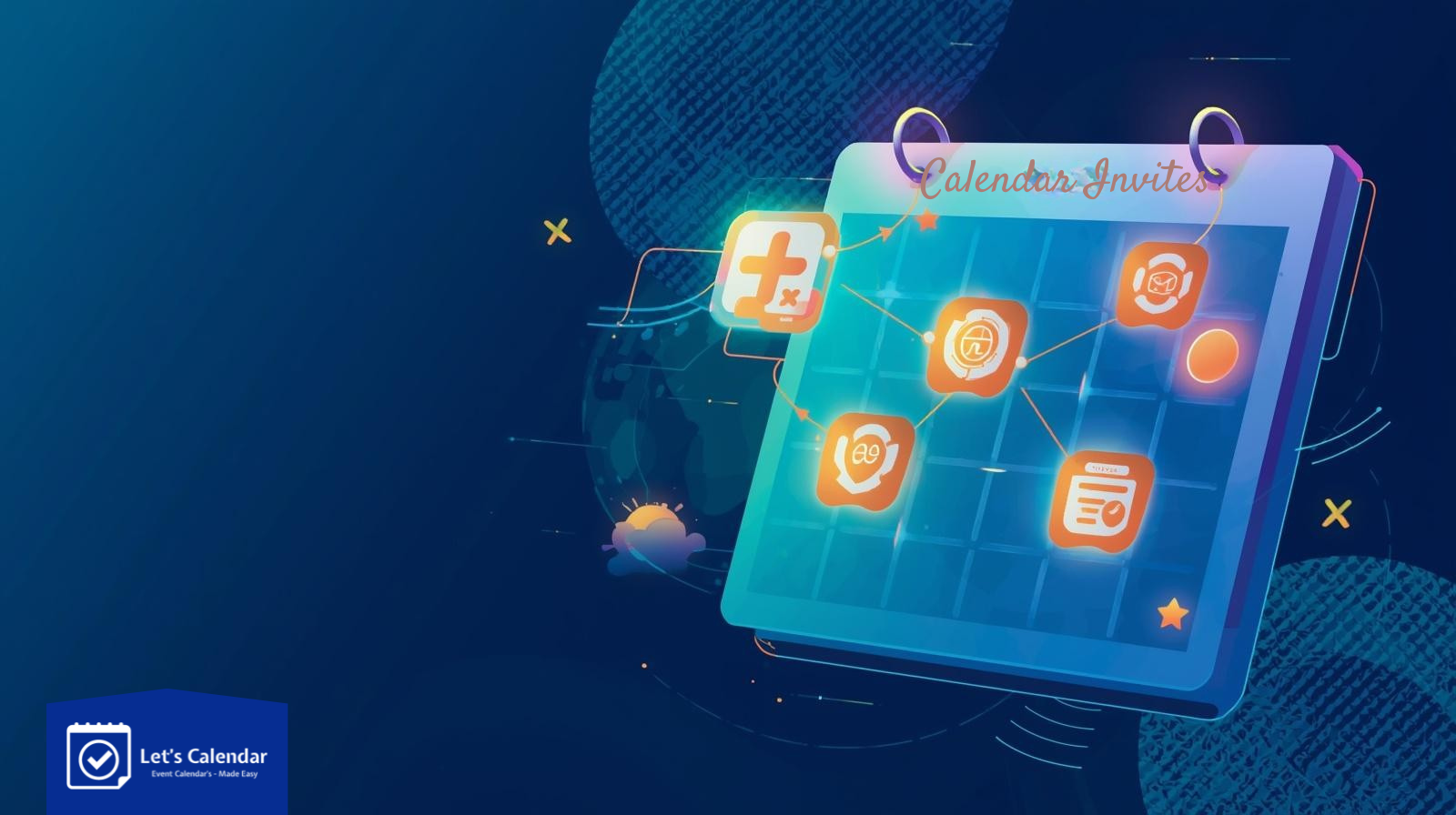 Automation scheduling for meetings and events with calendar invites and workflow management