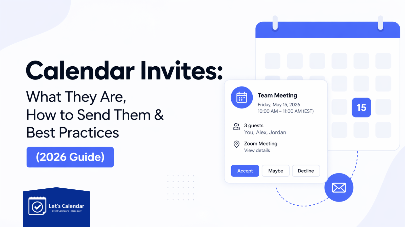 Person sending a calendar invite through Google Calendar, Outlook, and mobile devices for meeting scheduling