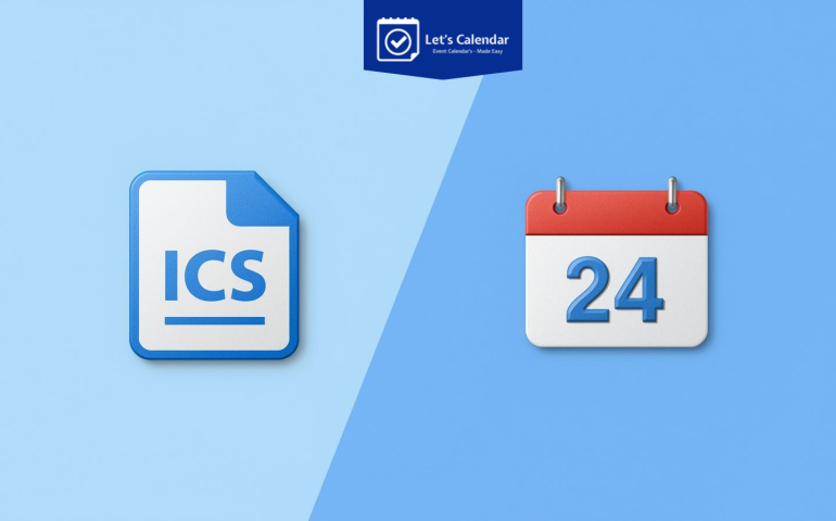 ICS file vs calendar invite comparison showing differences in event scheduling methods