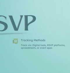 RSVP event response tracking dashboard showing confirmed, pending, and declined attendees for an event