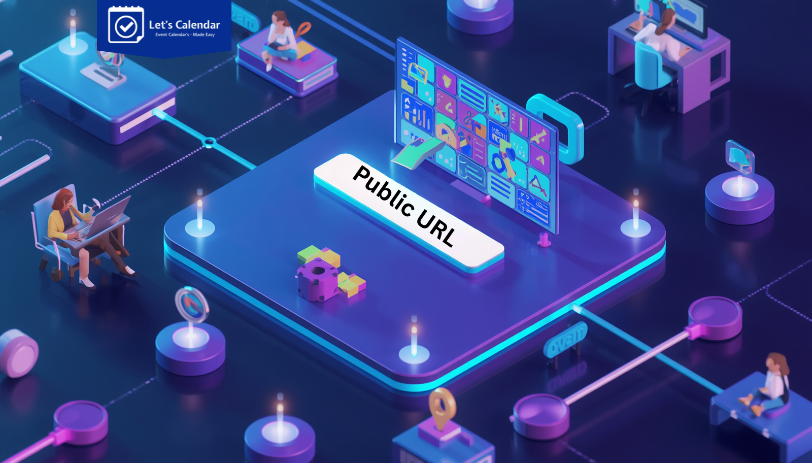 Public URL for Your Upcoming Events displayed on event registration and calendar scheduling page for webinars and conferences