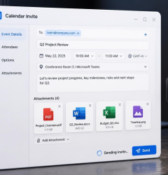 Send calendar invites with attachments using Let's Calendar